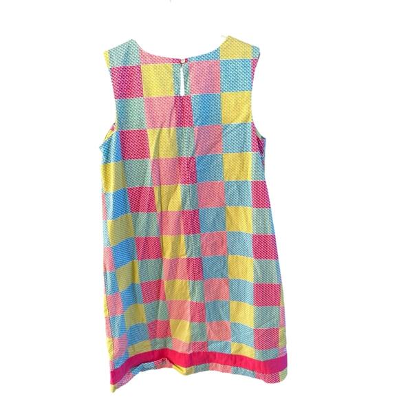 Vineyard Vines Multicolored Whale Shift Split Crew Neckline Dress Size 12 - Picture 2 of 7